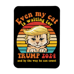 Zelfs Mijn Kat Wacht Op Trump 2024 Kleding Magneet