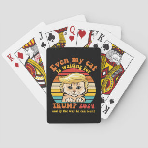 Zelfs Mijn Kat Wacht Op Trump 2024 Kleding Pokerkaarten
