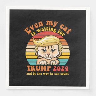 Zelfs Mijn Kat Wacht Op Trump 2024 Kleding Servet