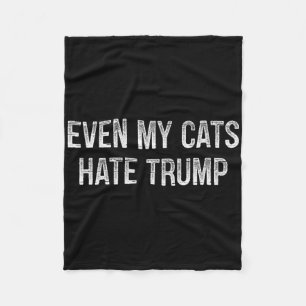 Zelfs Mijn Katten Haten Trump - Vintage Stijl - Fleece Deken