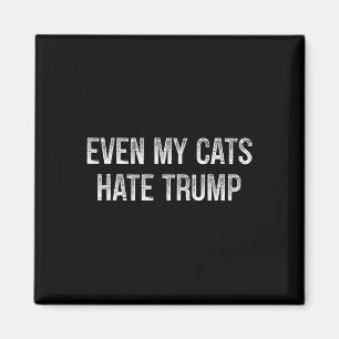 Zelfs mijn katten haten Trump - vintage stijl - Magneet