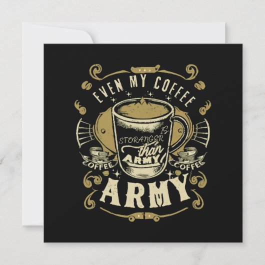 Zelfs mijn koffie is sterker dan het leger (Voorkant)