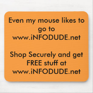 Zelfs mijn muis gaat graag naar www.iNFODUDE.netSh Muismat