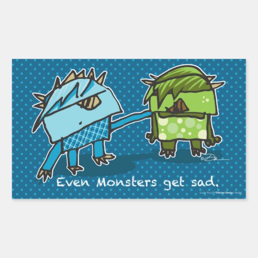 Zelfs monsters krijgen verdrietige stickers (Voorkant)