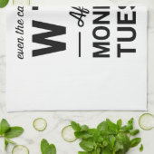 Zelfs na maandag dinsdag staat in de agenda WTF Theedoek (Gevouwen)