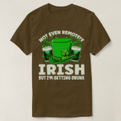 Zelfs niet op afstand Iers Drink bier Drink St Pat T-shirt (Design voorkant)