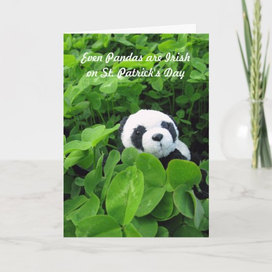 Zelfs panda's zijn Iers Feestdagen Kaart (Voorkant)