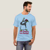 Zelfs pinguïns houden van honkbal t-shirt (Voorkant volledig)