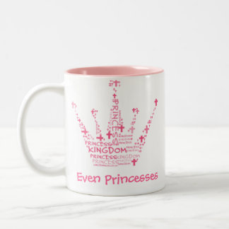 Zelfs Princesses hebben koffie nodig Tweekleurige Koffiemok