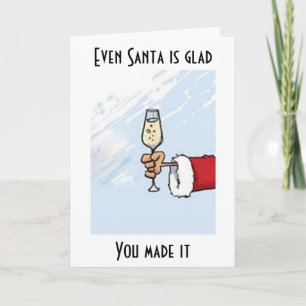 ZELFS "SANTA" IS GEZIEN JE HET "OVER DE HILL" MAAK FEESTDAGEN KAART