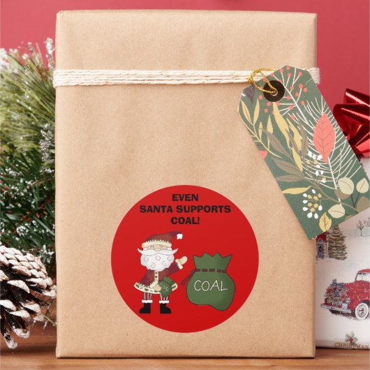ZELFS SANTA ONDERSTEUNT KOLEN! sticker (Feestdagen)