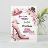 Zelfs Schoen Stijlvolle Volwassen Dames Nacht 30e  Kaart (Staand voorkant)