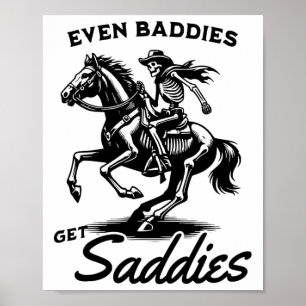 Zelfs slechteriken krijgen droevige  Skeleton Ri Poster