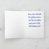 ZELFS UILEN VIEREN KERST FEESTDAGEN KAART (Binnen)