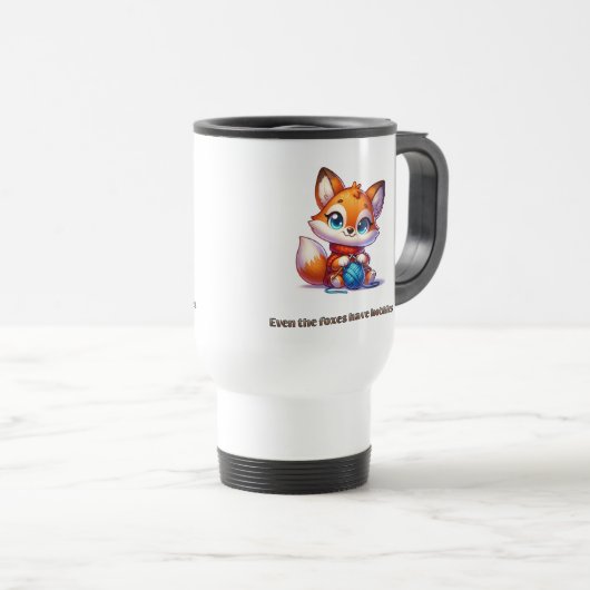 Zelfs vossen hebben hobbies reisbeker (Voorkant rechts)