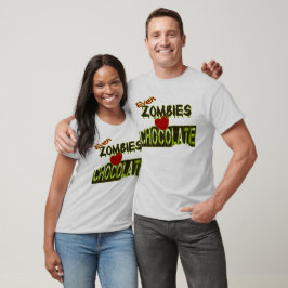 Zelfs zombies houden van chocolade T-shirts