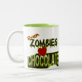 Zelfs Zombies Love Chocolate Mok (Links)