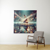 Zelfspelende piano in een surrealistisch meerlands wandkleed (In situ)