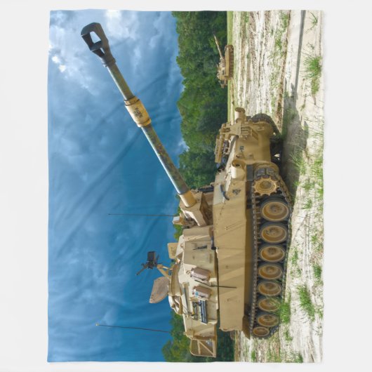 ZELFSTANDIG HOWITZER - M109 Paladin Fleece Deken (Voorkant)