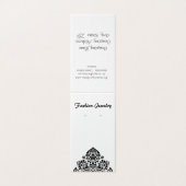 Zelfstandige Damask B/W Oorbel Display Kaarten (Buitenkant ongevouwen)