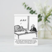 Zelfstandige en werknemersdiefstal briefkaart (Staand voorkant)