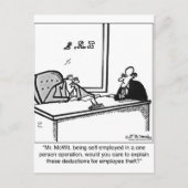 Zelfstandige en werknemersdiefstal briefkaart (Voorkant)