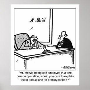 Zelfstandige en werknemersdiefstal poster
