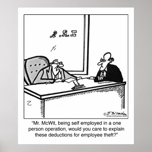 Zelfstandige en werknemersdiefstal poster (Voorkant)