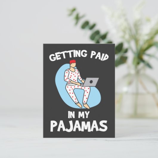 Zelfstandige Freelancer Ewn Boss als zelfstandige Briefkaart (Staand voorkant)