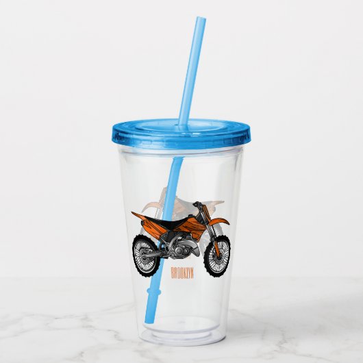 Zelfstandige motorfiets voor gebruik buiten de weg acryl drinkbeker (Achterkant)