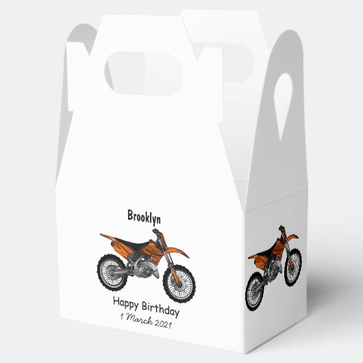 Zelfstandige motorfiets voor gebruik buiten de weg bedankdoosjes (Geopend)