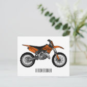 Zelfstandige motorfiets voor gebruik buiten de weg briefkaart (Staand voorkant)