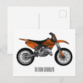 Zelfstandige motorfiets voor gebruik buiten de weg briefkaart (Voorkant / Achterkant)