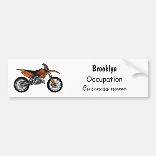 Zelfstandige motorfiets voor gebruik buiten de weg bumpersticker (Voorkant)