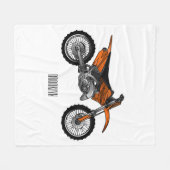 Zelfstandige motorfiets voor gebruik buiten de weg fleece deken (Voorkant (Horizontaal))