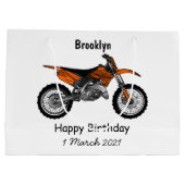 Zelfstandige motorfiets voor gebruik buiten de weg groot cadeauzakje (Achterkant)