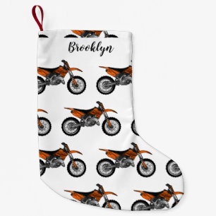 Zelfstandige motorfiets voor gebruik buiten de weg kleine kerstsok