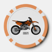 Zelfstandige motorfiets voor gebruik buiten de weg poker chips (Achterkant)