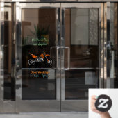 Zelfstandige motorfiets voor gebruik buiten de weg raamsticker (Kantoordeur)