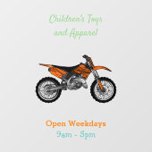 Zelfstandige motorfiets voor gebruik buiten de weg raamsticker (Vel)