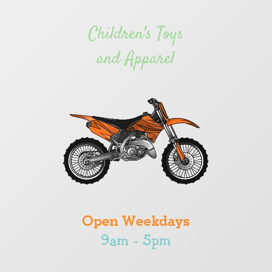 Zelfstandige motorfiets voor gebruik buiten de weg raamsticker (Vel)