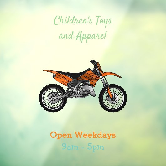 Zelfstandige motorfiets voor gebruik buiten de weg raamsticker (Vel 3)