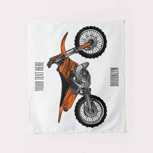 Zelfstandige motorfiets voor gebruik buiten de weg wandkleed (Voorkant)