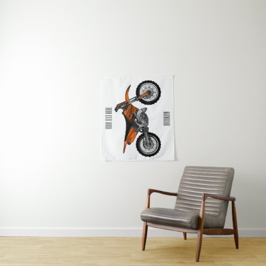 Zelfstandige motorfiets voor gebruik buiten de weg wandkleed (In situ)