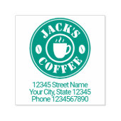 Zelfstandige rubberstempel voor koffiewinkels  zelfinktende stempel (Design)