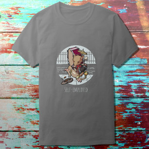 Zelfstandigen Een Man Bandicoot Busking Cartoon T-shirt