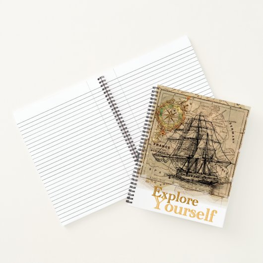 Zelfverbetering Quote Ontdek jezelf elegant Notitieboek (Binnen)