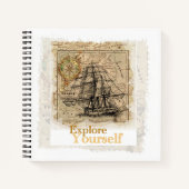 Zelfverbetering Succes Quote Elegante Sjabloon Notitieboek (Voorkant)