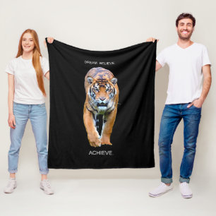 Zelfverbeteringssucces Motivatie citaten tijger Fleece Deken