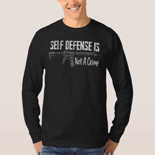 Zelfverdediging is geen misdaad t-shirt (Voorkant)